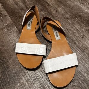 Steve Madden Brown and White Women's Sandals